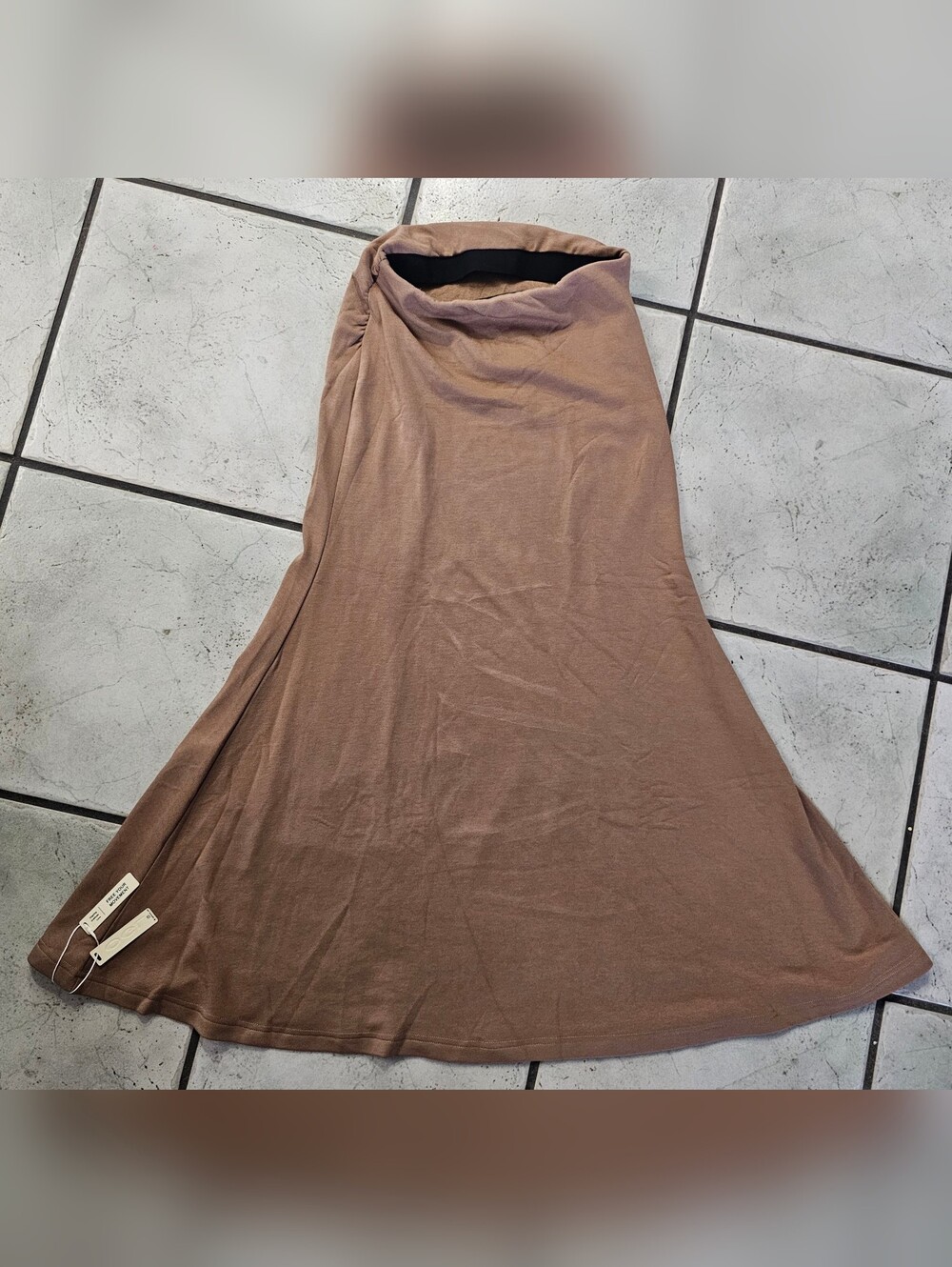 OGL Women's Pencil Maxi Skirt in Tan